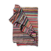 3 upcycled fabric rugs showcase their colours